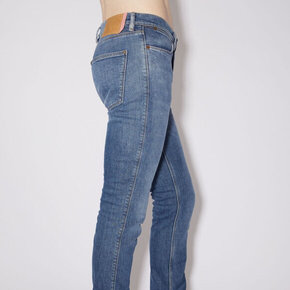 BNWT AW22 ACNE STUDIOS MAX MID BLUE SLIM FIT JEANS 34 - Picture 10 of 13